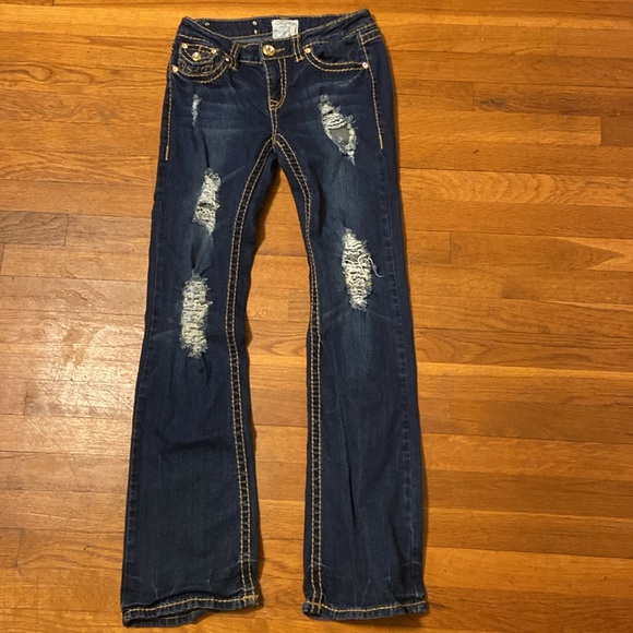 LA IDOL USA EMBELLISHED DISTRESSED SIZE 7 (W30 x L33) - Picture 5 of 11